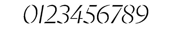 AvecStencil ThinItalic Instance Font OTHER CHARS
