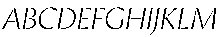 AvecStencil ThinItalic Instance Font UPPERCASE