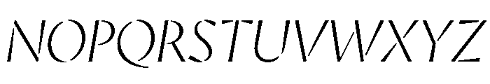AvecStencil ThinItalic Instance Font UPPERCASE