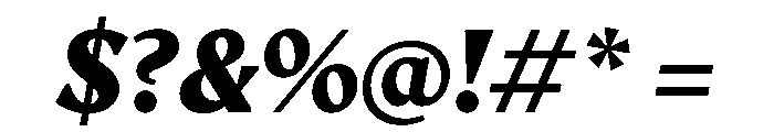 AvecText BlackItalic Instance Font OTHER CHARS