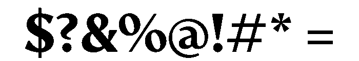 AvecText Bold Instance Font OTHER CHARS