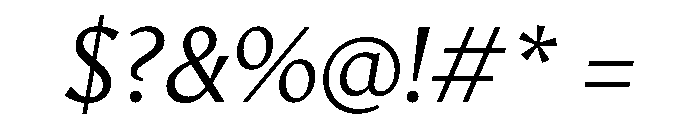 AvecText LightItalic Instance Font OTHER CHARS