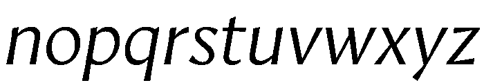 AvecText LightItalic Instance Font LOWERCASE