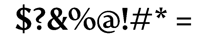 AvecText Medium Instance Font OTHER CHARS