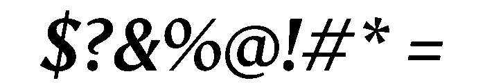 AvecText MediumItalic Instance Font OTHER CHARS