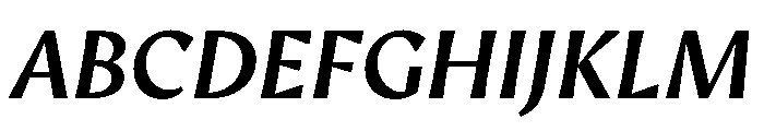 AvecText MediumItalic Instance Font UPPERCASE