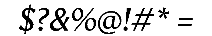 AvecText RegularItalic Instance Font OTHER CHARS