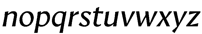 AvecText RegularItalic Instance Font LOWERCASE
