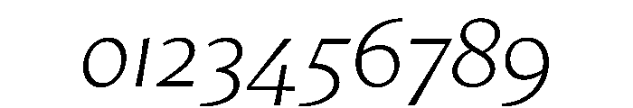 AvecText ThinItalic Instance Font OTHER CHARS