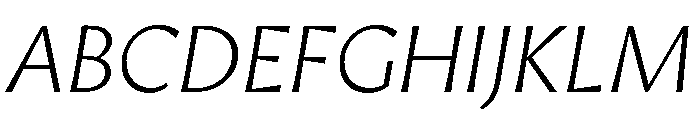 AvecText ThinItalic Instance Font UPPERCASE