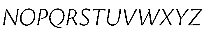 AvecText ThinItalic Instance Font UPPERCASE