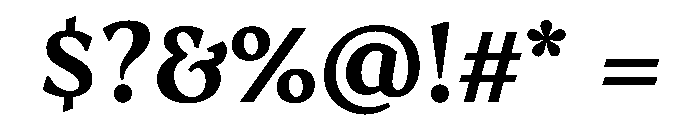 AvonaSerif Bold Font OTHER CHARS