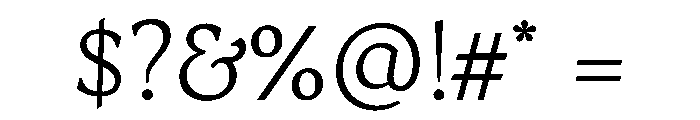 AvonaSerif Light Font OTHER CHARS