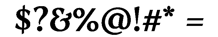 AvonaSerif Semibold Instance Font OTHER CHARS