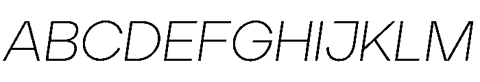 Aventa Extra Light Italic Font UPPERCASE