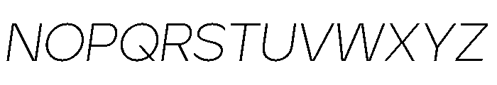 Aventa Extra Light Italic Font UPPERCASE