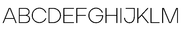 Aventa Extra Light Font UPPERCASE