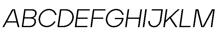 Aventa Light Italic Font UPPERCASE