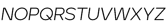 Aventa Light Italic Font UPPERCASE