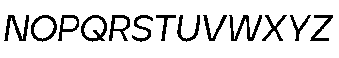 Aventa Medium Italic Font UPPERCASE