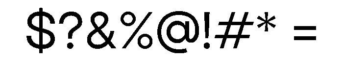 Aventa Medium Font OTHER CHARS