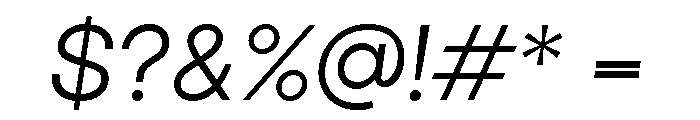 Aventa Regular Italic Font OTHER CHARS