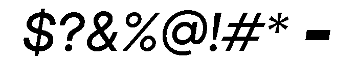 Aventa Semi Bold Italic Font OTHER CHARS