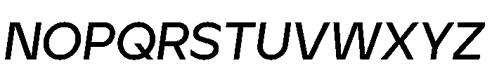Aventa Semi Bold Italic Font UPPERCASE