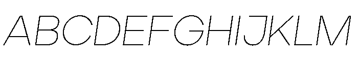 Aventa Thin Italic Font UPPERCASE