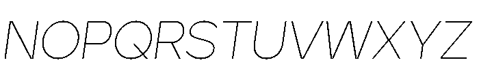 Aventa Thin Italic Font UPPERCASE