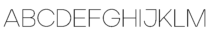 Aventa Thin Font UPPERCASE