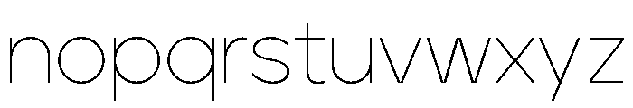 Aventa Thin Font LOWERCASE