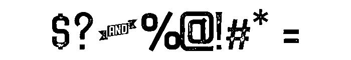 Aviator Vintage Font OTHER CHARS