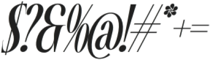 Awesome Shorten Italic Italic otf (400) Font OTHER CHARS