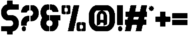 Awone Stencil Regular otf (400) Font OTHER CHARS