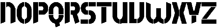 Awone Stencil Regular otf (400) Font LOWERCASE