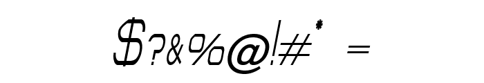 Axle-Italic Font OTHER CHARS