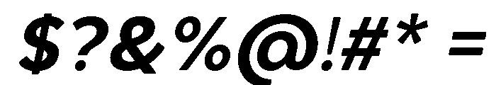 Axgen Sans Italic Black Font OTHER CHARS