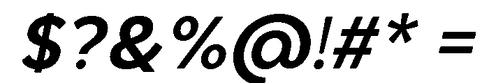 Axgen Sans Italic Extra Bold Font OTHER CHARS