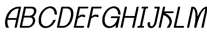 Axgen Sans Italic Extra Light Font UPPERCASE
