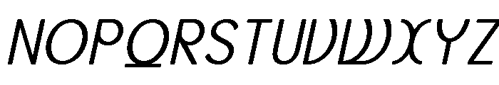 Axgen Sans Italic Extra Light Font UPPERCASE