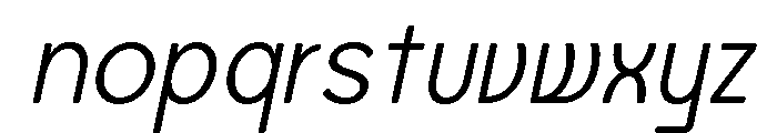 Axgen Sans Italic Extra Light Font LOWERCASE