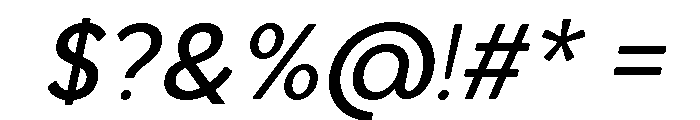 Axgen Sans Italic Medium Font OTHER CHARS