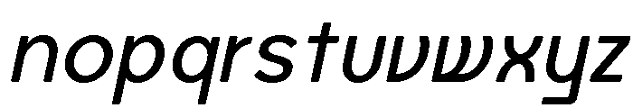 Axgen Sans Italic Medium Font LOWERCASE