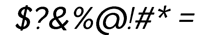 Axgen Sans Italic Regular Font OTHER CHARS