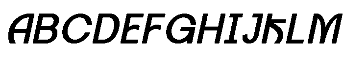 Axgen Sans Italic Semi Bold Font UPPERCASE