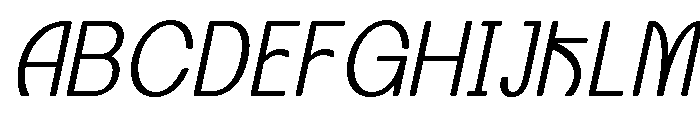 Axgen Sans Italic Thin Font UPPERCASE