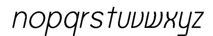 Axgen Sans Italic Thin Font LOWERCASE