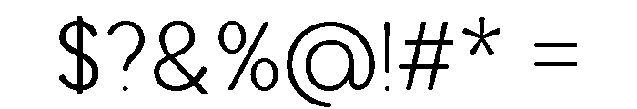 Axgen Sans Thin Font OTHER CHARS