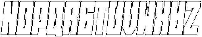 Axava Outline Italic otf (400) Font UPPERCASE